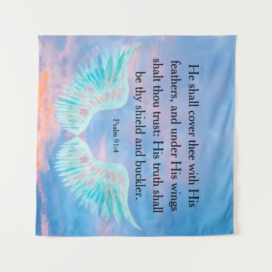 psalm 91:4 wandkleed (Voorkant (horizontaal))