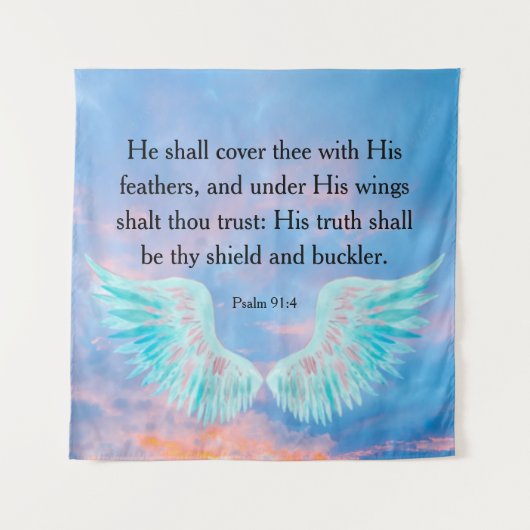 psalm 91:4 wandkleed (Voorkant)
