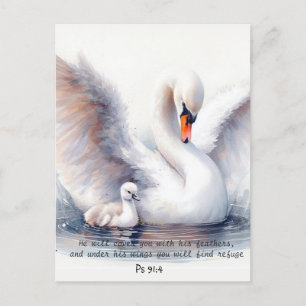 Psalm 91:4 Wings Gods beschermings Bijbelscriptie Briefkaart