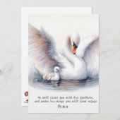 Psalm 91:4 Wings Gods beschermings Bijbelscriptie Feestdagenkaart (Voorkant / Achterkant)