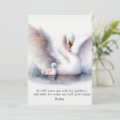 Psalm 91:4 Wings Gods beschermings Bijbelscriptie Feestdagenkaart (Staand voorkant)