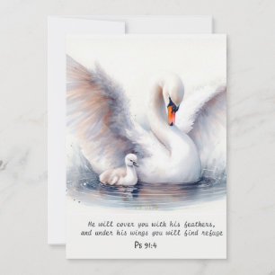 Psalm 91:4 Wings Gods beschermings Bijbelscriptie Feestdagenkaart
