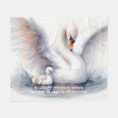 Psalm 91:4 Wings Gods beschermings Bijbelscriptie Fleece Deken (Voorkant (Horizontaal))