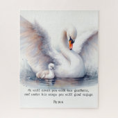 Psalm 91:4 Wings Gods beschermings Bijbelscriptie Legpuzzel (Verticaal)