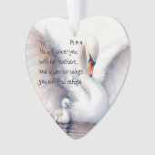 Psalm 91:4 Wings Gods beschermings Bijbelscriptie Ornament (voorkant)