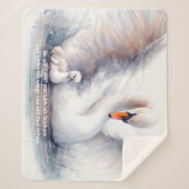 Psalm 91:4 Wings Gods beschermings Bijbelscriptie Sherpa Deken (Voorkant)