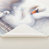 Psalm 91:4 Wings Gods beschermings Bijbelscriptie Sherpa Deken (3/4)