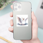 Psalm 91:4 Wings Gods beschermings Bijbelscriptie Sticker (Telefoon)