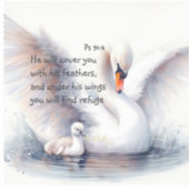 Psalm 91:4 Wings Gods beschermings Bijbelscriptie Sticker (Voorkant)