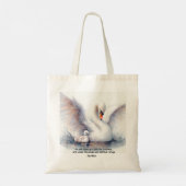 Psalm 91:4 Wings Gods beschermings Bijbelscriptie Tote Bag (Achterkant)