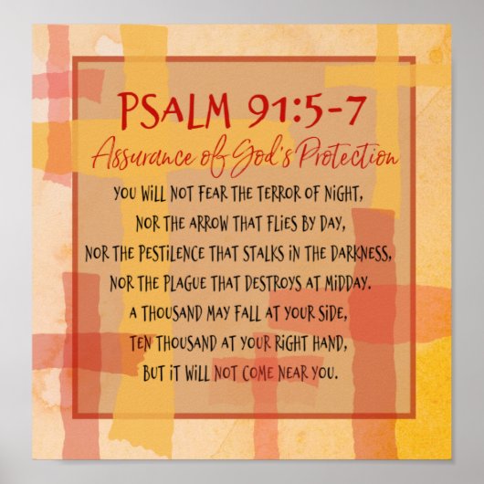 PSALM 91:5-7 Manuscript Poster (Voorkant)