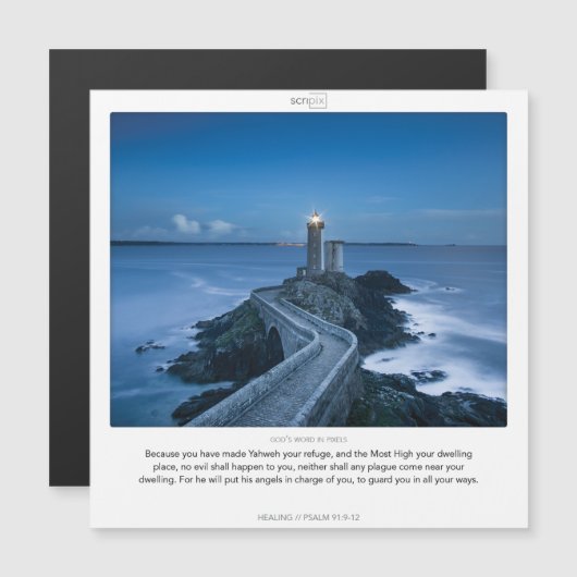 Psalm 91:9-2 HEEFT SCRIPT KAARTJE magnetische kaar Magnetische Uitnodiging (Voorkant / Achterkant)