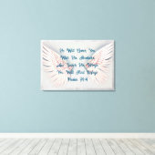 Psalm 91 Aanmoediging Verpakt Canvas Afdruk (Insitu (Houten vloer))