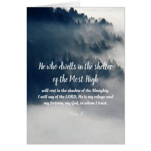 Psalm 91 alle tekst binnenin, bergen (Voorkant)