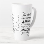 Psalm 91 Angel Protection Christelijke scripts Latte Mok (Rechterhoek)