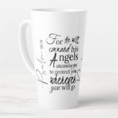 Psalm 91 Angel Protection Christelijke scripts Latte Mok (Linkerhoek)