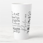 Psalm 91 Angel Protection Christelijke scripts Latte Mok (Voorkant)