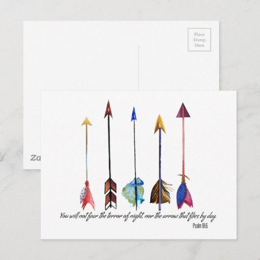 Psalm 91 Arrow Briefkaart (Voorkant / Achterkant)