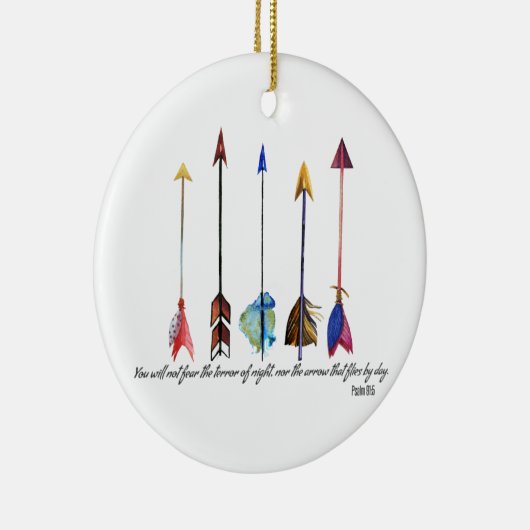 Psalm 91 Arrow Keramisch Ornament (Rechts)