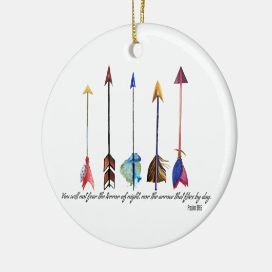 Psalm 91 Arrow Keramisch Ornament (Links)