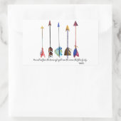 Psalm 91 Arrow Rechthoekige Sticker (Tas)