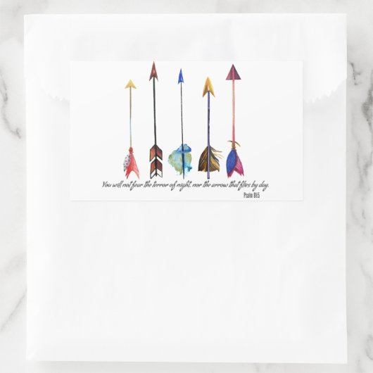 Psalm 91 Arrow Rechthoekige Sticker (Tas)