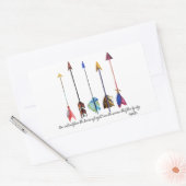 Psalm 91 Arrow Rechthoekige Sticker (Envelop)