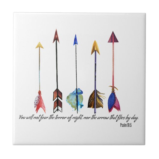 Psalm 91 Arrow Tegeltje (Voorkant)