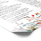 Psalm 91 Bijbel Schrift Bloemen Foto Afdruk (Hoek)