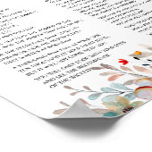 Psalm 91 Bijbel Schrift Bloemen Poster (Hoek)