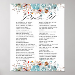 Psalm 91 Bijbel Schrift Bloemen Poster