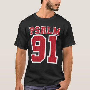 Psalm 91 Bijbel Verse Christelijk Mijn schuilplaat T-shirt