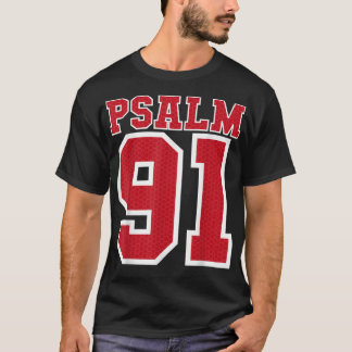 Psalm 91 Bijbel Verse Christelijk Mijn schuilplaat T-shirt