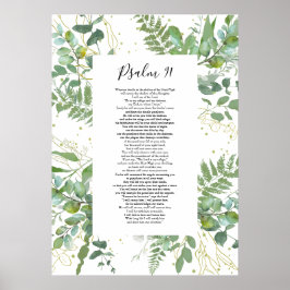 Psalm 91 Bijbelcitaatscripts Eucalyptus Poster