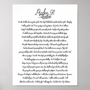 Psalm 91 Bijbeldecor Christelijke kunst Poster