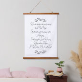 Psalm 91 Bijbelkunst met Christelijke botanische b Hangend Wandkleed (Slaapkamer)