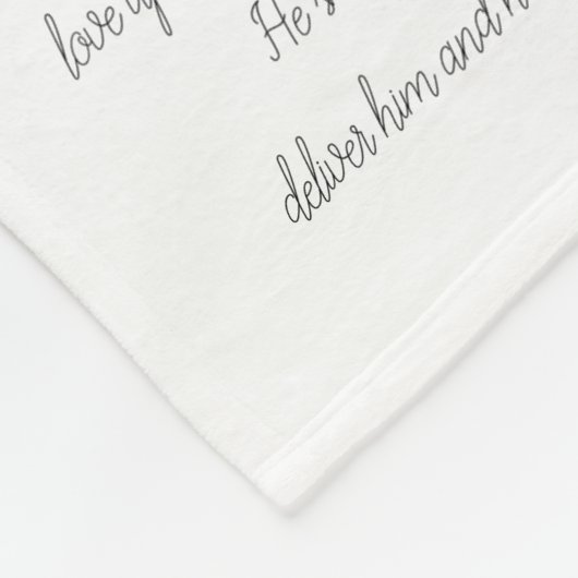 Psalm 91 Bijbelkunst Soft Greenery Christelijk Fleece Deken (Hoek)