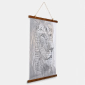 Psalm 91 Bijbelkunstleder Christelijk hout Hangend Wandkleed (Gebogen)