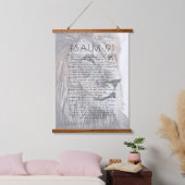 Psalm 91 Bijbelkunstleder Christelijk hout Hangend Wandkleed (Slaapkamer)