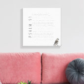 Psalm 91 Bijbelschrift Christelijke vogeltekening Canvas Afdruk (Insitu (Woonkamer))