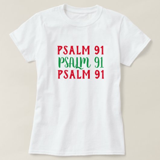 Psalm 91 Bijbelscripts Meisjes Christelijk T-shirt (Design voorkant)