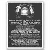 psalm 91 Bijbelse quote engelen Religieuze kunst Sticker (Voorkant)