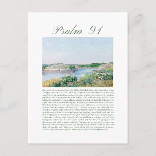Psalm 91 Bijbeltekst kaartje Briefkaart (Voorkant)
