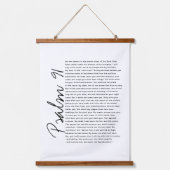 Psalm 91 Bijbeltekst wanddecoratie Minimalistische Hangend Wandkleed (Voorkant)