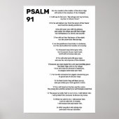 Psalm 91 Bijbelvers Christelijke Schrift Poster (Voorkant)