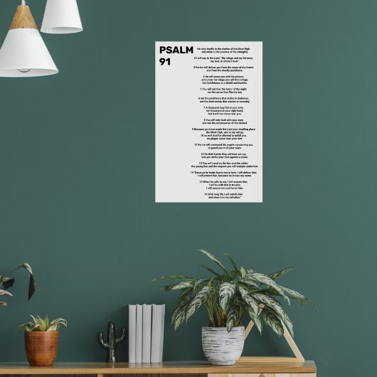 Psalm 91 Bijbelvers Christelijke Schrift Poster (Woonkamer 1)