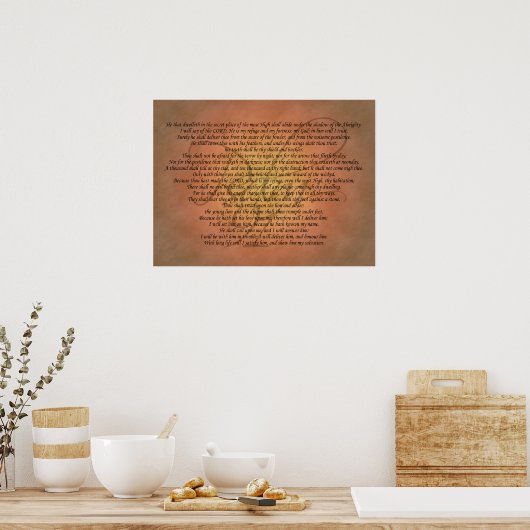 Psalm 91 Bijbelversie Poster (Keuken)
