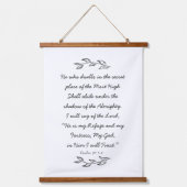 Psalm 91 Bijbelverzen Botanische bladeren Christel Hangend Wandkleed (Voorkant)