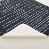 Psalm 91, Blauw, Koning James Versie, Bijbelvers Sherpa Deken (3/4)