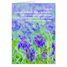 Psalm 91, Bluebells folded card
